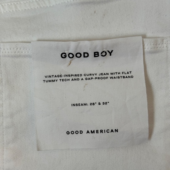 New! Good American Good Boy Straight Jean White 45764 - Picture 11 of 16